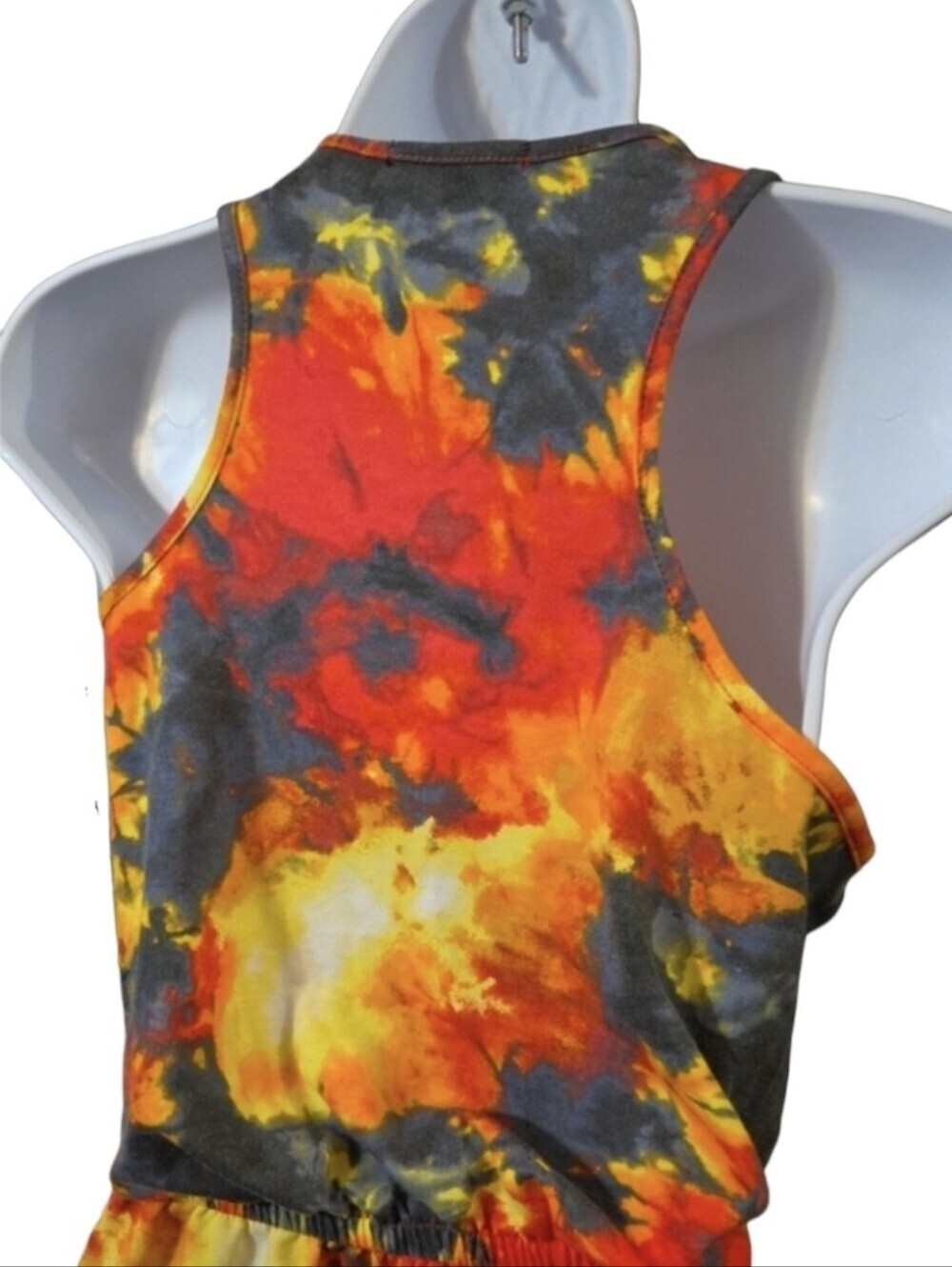 Tie-Dye Tank One-Piece Romper - Razorback - Picture 3 of 6